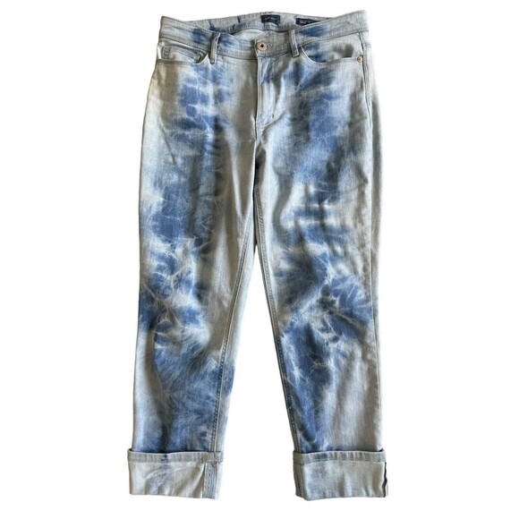 J.Jill Denim Tie-Dye High‎ Rise Cropped Size 8 - Picture 1 of 6